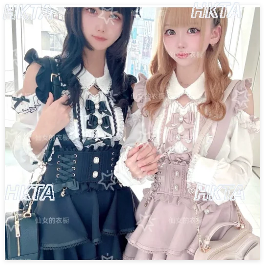 Japanese Liz Mass Produced New Sweet Cute Lolita Shirt Top 2026 Summer Autumn Lace Splicing Bow Lapel Long Sleeve Blusas Women
Japanese Liz Mass Produced New Sweet Cute Lolita Shirt Top 2026 Summer Autumn Lace Splicing Bow Lapel Long Sleeve Blusas Women