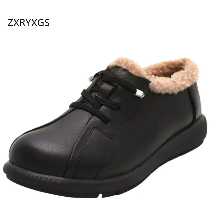 ZXRYXGS Top Soft Cowhide Single Flat Shoes 2025 New Fashion Winter Flats Cotton Shoes Comfortable Non-slip Warm Snow Shoes Tide
ZXRYXGS Top Soft Cowhide Single Flat Shoes 2025 New Fashion Winter Flats Cotton Shoes Comfortable Non-slip Warm Snow Shoes Tide