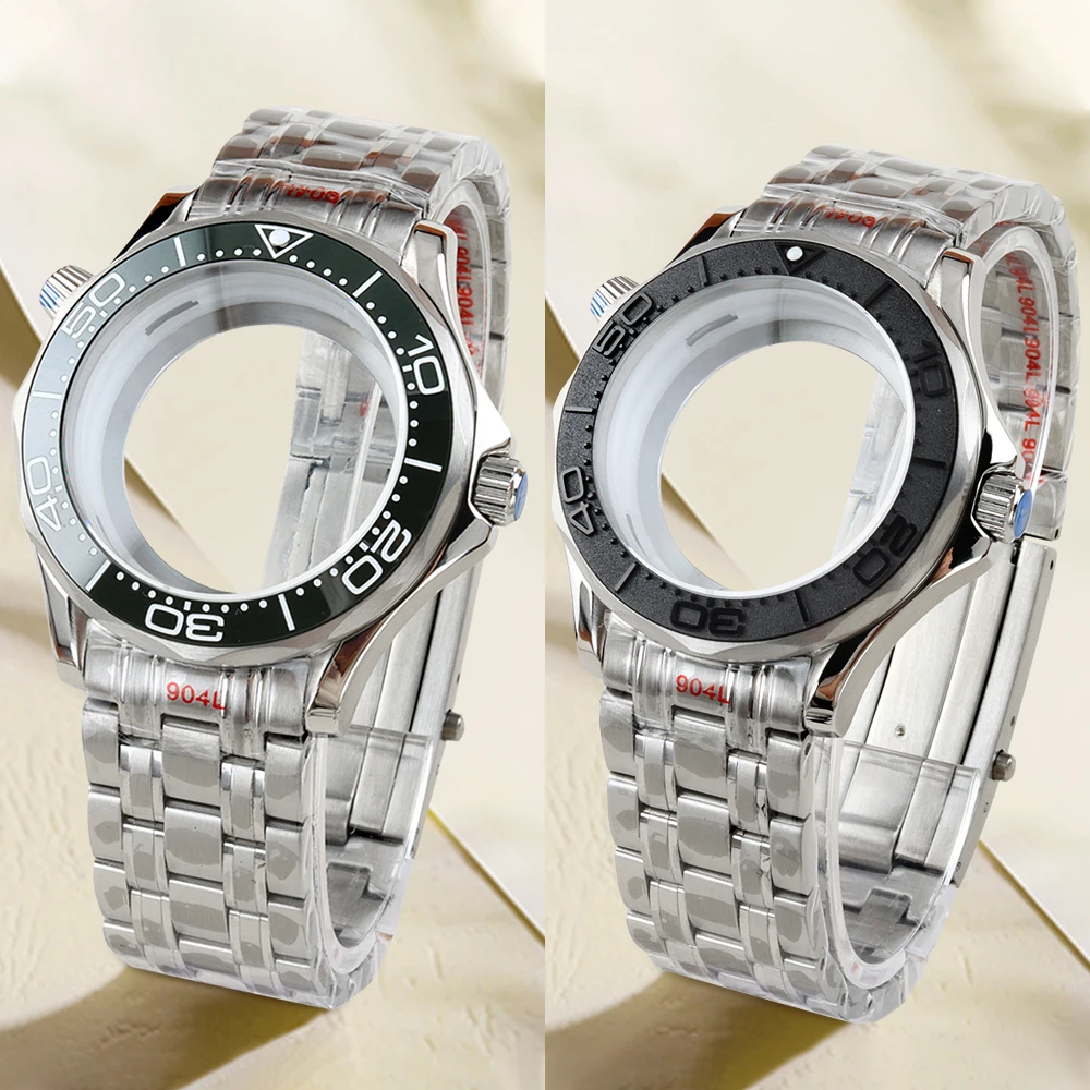 Silver 41mm NH35 Watch Case 20mm Solid 316L Stainless Steel Strap Waterproof for Seamaster 300 NH35 NH36 Movement 31mm Dial 
Silver 41mm NH35 Watch Case 20mm Solid 316L Stainless Steel Strap Waterproof for Seamaster 300 NH35 NH36 Movement 31mm Dial