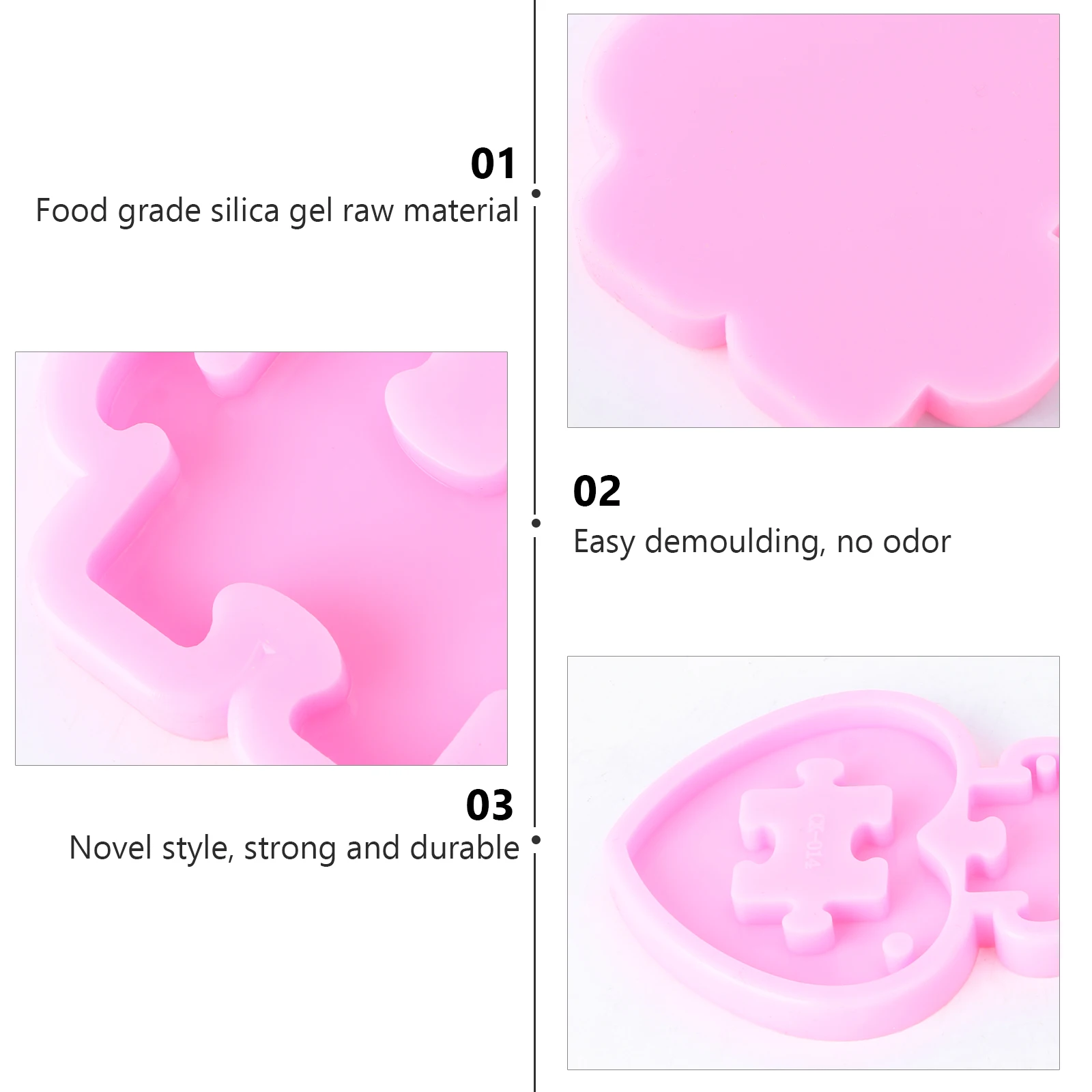 2Pcs Heart Puzzle Keychain Mold DIY Crafts Silicone Food Grade Pendant Making Tools Jewelry Accessories Heart Shaped Ring
2Pcs Heart Puzzle Keychain Mold DIY Crafts Silicone Food Grade Pendant Making Tools Jewelry Accessories Heart Shaped Ring