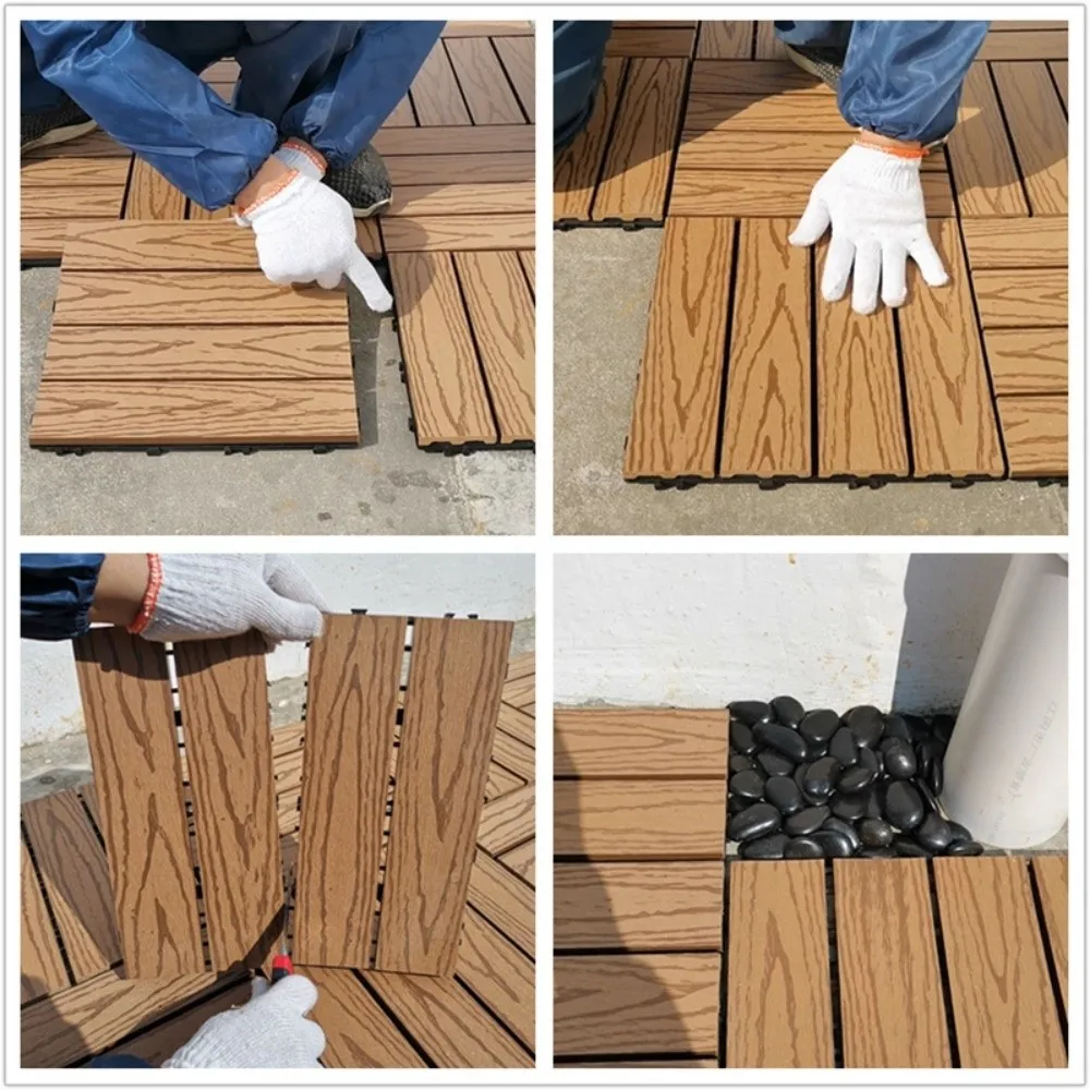 New Waterproof Outdoor Floor Interlock Hardwood Patio Deck Tiles Self-Paving DIY Installation Terrace Brick Balcony
New Waterproof Outdoor Floor Interlock Hardwood Patio Deck Tiles Self-Paving DIY Installation Terrace Brick Balcony