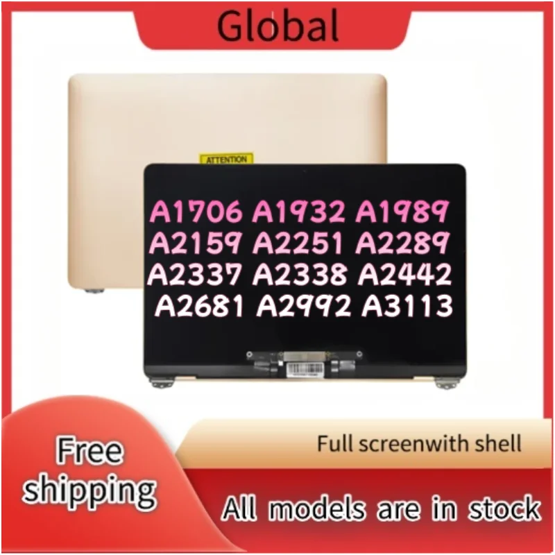 Brand New Display Screen Assembly A1706 A1932 A1989 A2159 A2251 A2289 A2337 A2338 A2681 A3113 LCD Monitor For MacBook Air Pro
Brand New Display Screen Assembly A1706 A1932 A1989 A2159 A2251 A2289 A2337 A2338 A2681 A3113 LCD Monitor For MacBook Air Pro