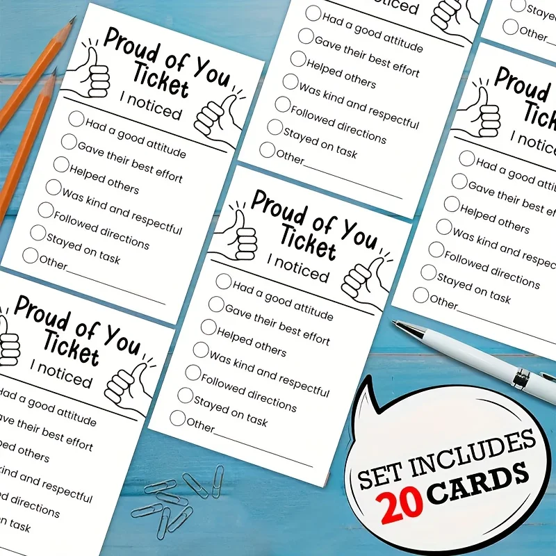 20 Pack Pround of You Notice Appreciation Recognition Reward Cards for School Or Work Staff Appreciation Bulletin Board 
20 Pack Pround of You Notice Appreciation Recognition Reward Cards for School Or Work Staff Appreciation Bulletin Board