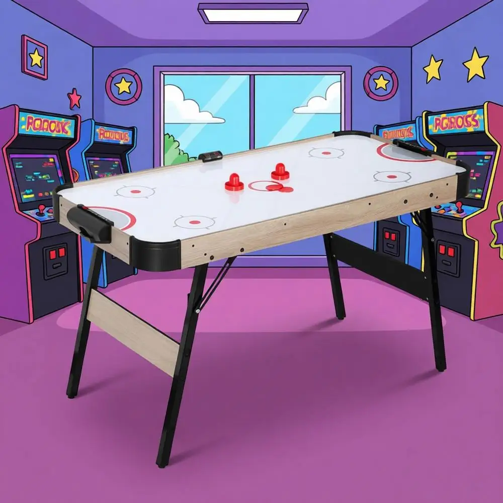 XMSJ58 Inch Oldable Air Hockey , LED Olding Hockey Game Set W/2 Pucks, 2 Pushers, Powerul Motor, Hockey Gaming
XMSJ58 Inch Oldable Air Hockey , LED Olding Hockey Game Set W/2 Pucks, 2 Pushers, Powerul Motor, Hockey Gaming