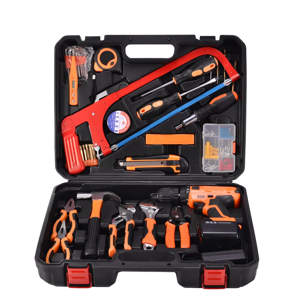 52 pcs Electrical Maintenance Tools Kit Cheap Tool Boxes Home Tool Kit for Electricians with Plastic Box
52 pcs Electrical Maintenance Tools Kit Cheap Tool Boxes Home Tool Kit for Electricians with Plastic Box