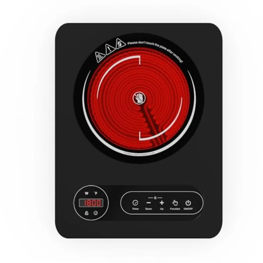 1800W - 110V Stove Top Portable Stove with LED Touch Control 10 Power Level Hot Plate with Child Safety Lock Timer and Overheat
1800W - 110V Stove Top Portable Stove with LED Touch Control 10 Power Level Hot Plate with Child Safety Lock Timer and Overheat