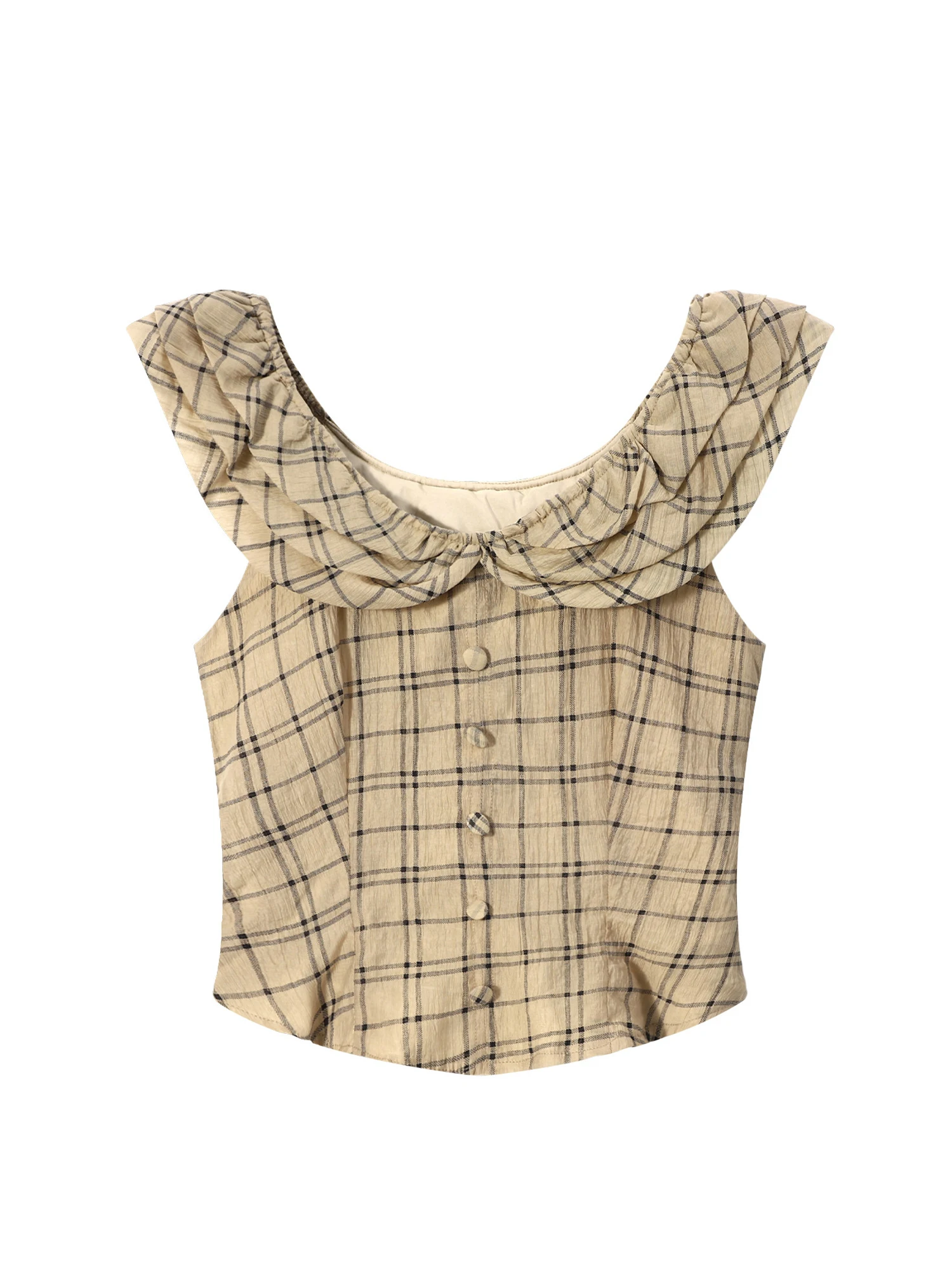 Women Khaki Plaid Camisole Square Neck Tank Top Y2K Gyaru Cami Top Vintage Fashion Sleeveless Cropped Top for Women Summer 2026
Women Khaki Plaid Camisole Square Neck Tank Top Y2K Gyaru Cami Top Vintage Fashion Sleeveless Cropped Top for Women Summer 2026