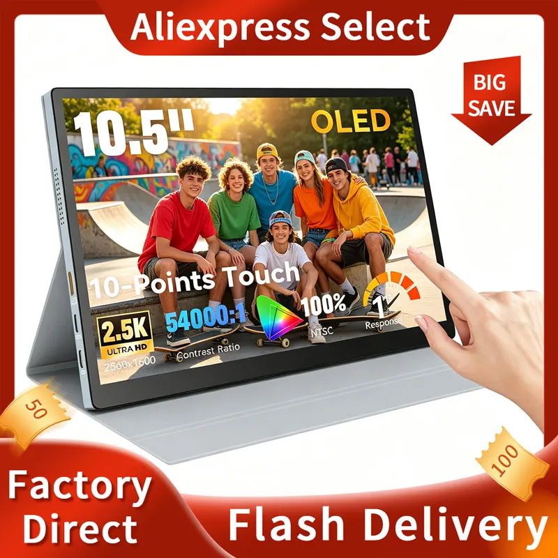 10.5-inch portable monitor 1080P 100%ntsc 2.5k ultra-high-definition PS4/5 switch mobile phone PC laptop expansion
10.5-inch portable monitor 1080P 100%ntsc 2.5k ultra-high-definition PS4/5 switch mobile phone PC laptop expansion