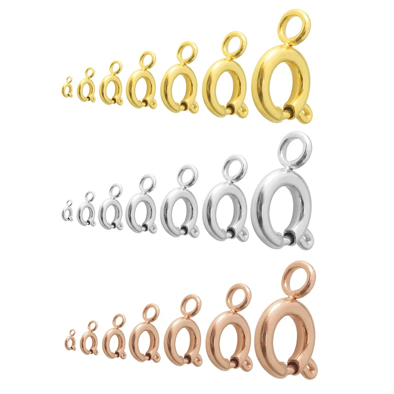 5pcs/lot Stainless Steel Gold Round Claw Spring Clasps With Open Jump Ring Clasp for Chain Connectors DIY Jewelry Making Supplie
5pcs/lot Stainless Steel Gold Round Claw Spring Clasps With Open Jump Ring Clasp for Chain Connectors DIY Jewelry Making Supplie