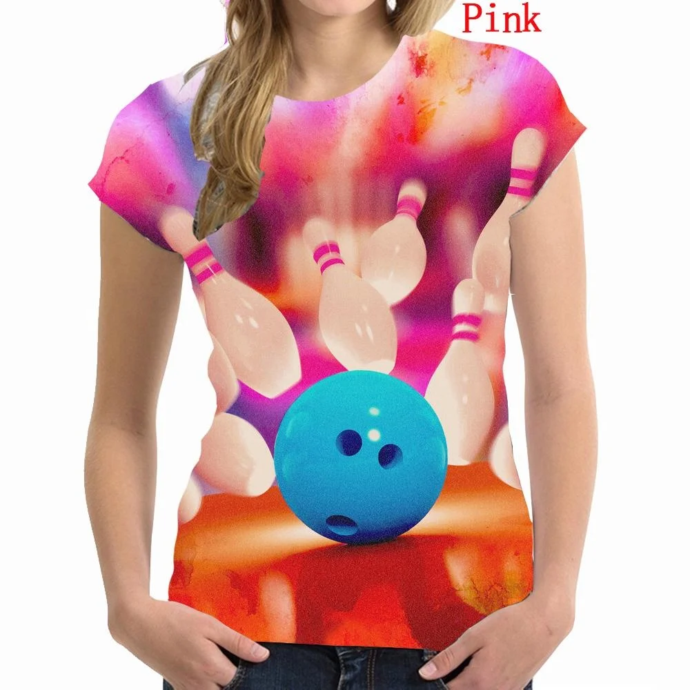 Women Fashion Bowling Ball 3D Printing Personality T Shirt Short Sleeve Streetwear Casual Harajuku Tee Tops
Women Fashion Bowling Ball 3D Printing Personality T Shirt Short Sleeve Streetwear Casual Harajuku Tee Tops