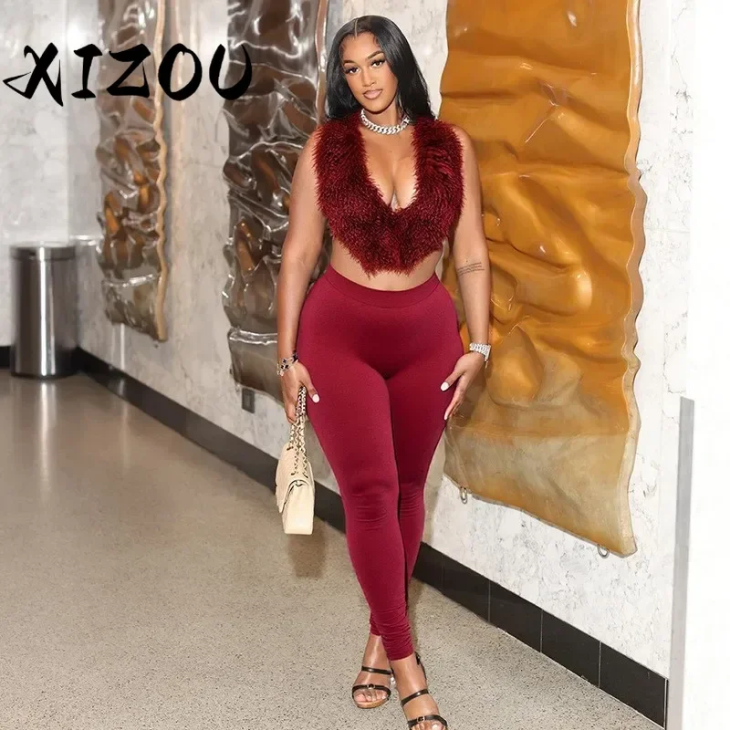 XIZOU 2025: женский элегантный комплект из двух предметов, сексуальный топ с лямкой на шее и открытой спиной + узкие брюки, одинаковые вечерние клубные наряды в полночь
XIZOU 2025: женский элегантный комплект из двух предметов, сексуальный топ с лямкой на шее и открытой спиной + узкие брюки, одинаковые вечерние клубные наряды в полночь