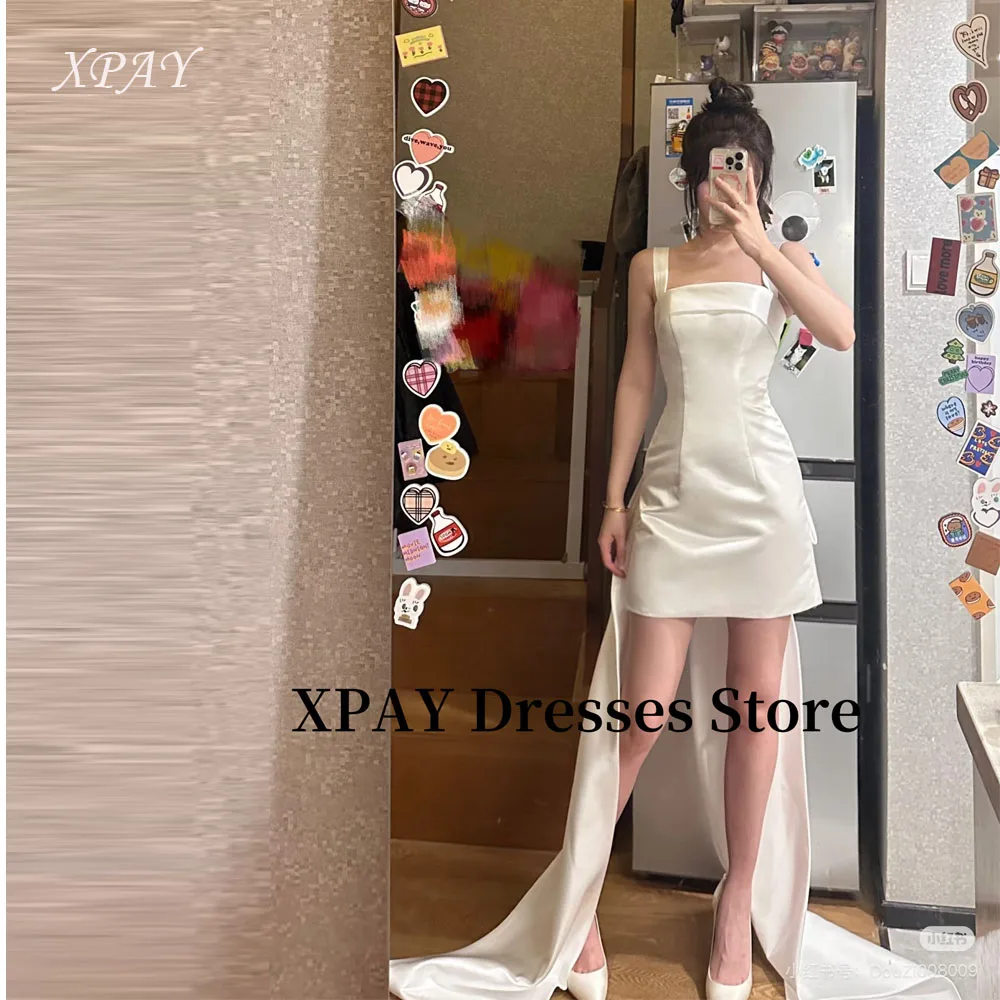 XPAY Simple Wide Straps Short Wedding Party Dresses Soft Satin Mini Gowns Formal Birthday Party Customized Korea Photo shoot
XPAY Simple Wide Straps Short Wedding Party Dresses Soft Satin Mini Gowns Formal Birthday Party Customized Korea Photo shoot