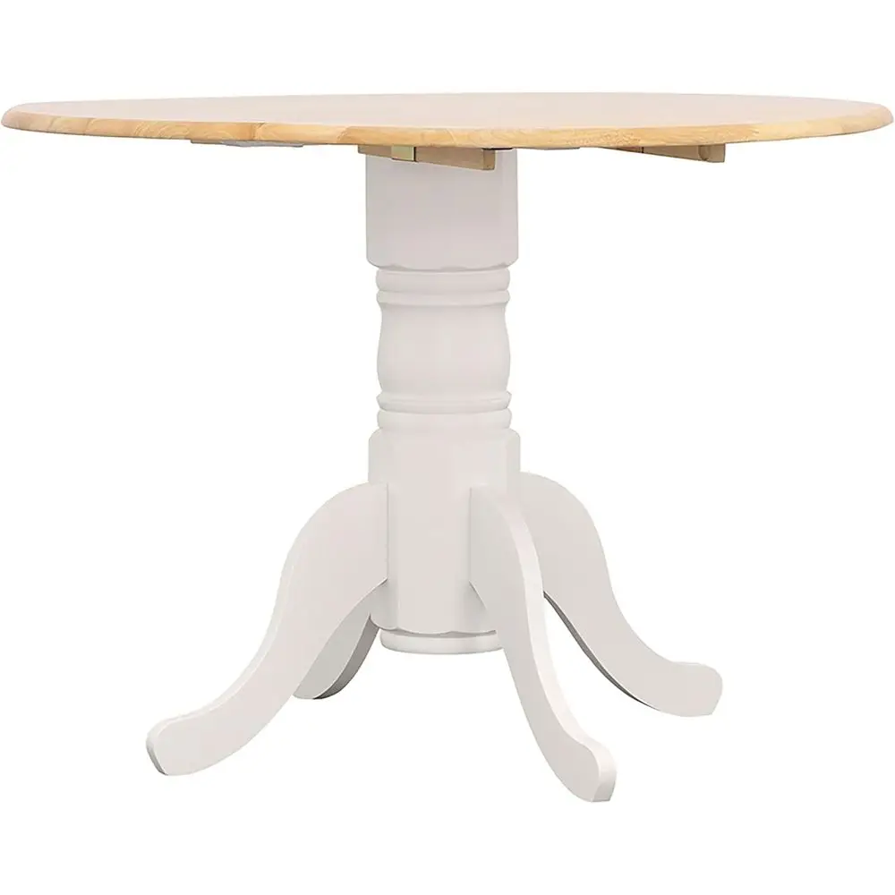 Natural Brown and White Asian Hardwood Drop Leaf Table, Rustic Style, Space-Saving Design for Kitchen or Dining Area
Natural Brown and White Asian Hardwood Drop Leaf Table, Rustic Style, Space-Saving Design for Kitchen or Dining Area