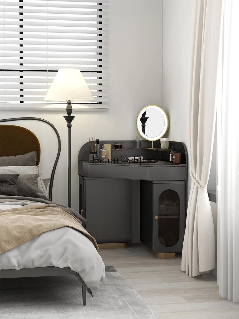 Small apartment corner dresser integrated modern simple light luxury corner makeup table
Small apartment corner dresser integrated modern simple light luxury corner makeup table
