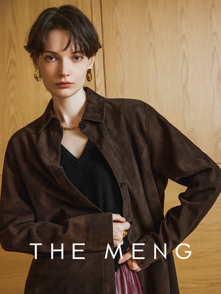 Женская винтажная рубашка Meng Luxury из замши и двусторонней кожи с длинным рукавом, французским воротником и защитой от морщин
Женская винтажная рубашка Meng Luxury из замши и двусторонней кожи с длинным рукавом, французским воротником и защитой от морщин