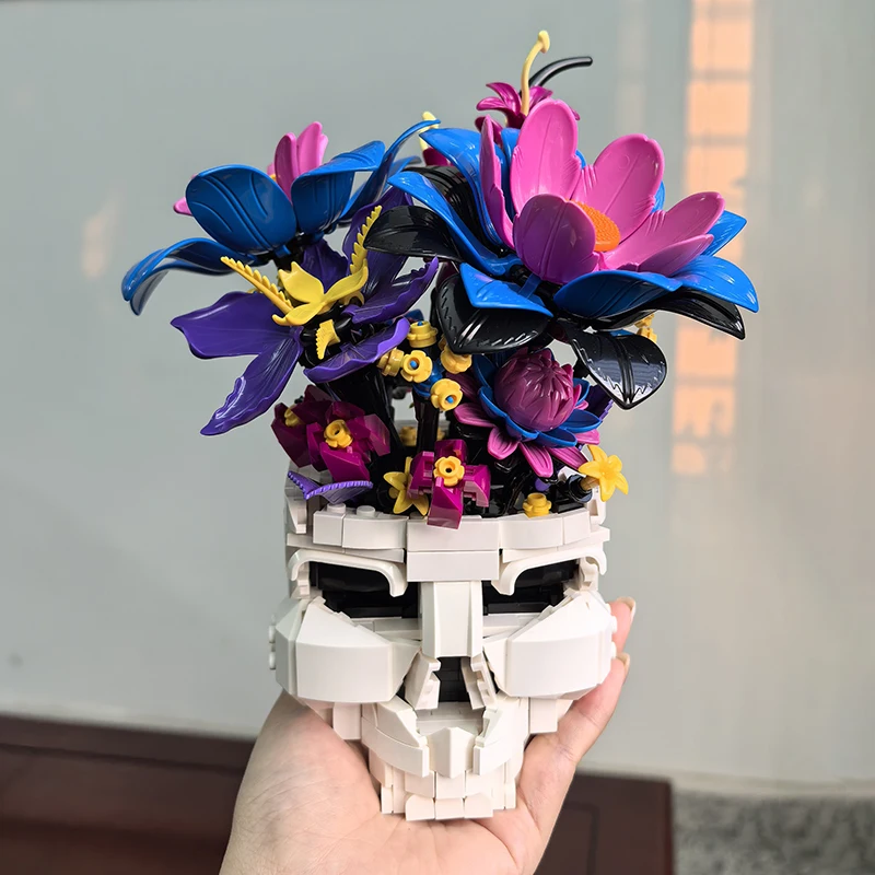 Creative Purple Skull Bouquet Building Blocks Skeleton Flower Plant Horror Gothic Home Desk Plant Decoration Assemble Bricks Toy
Creative Purple Skull Bouquet Building Blocks Skeleton Flower Plant Horror Gothic Home Desk Plant Decoration Assemble Bricks Toy