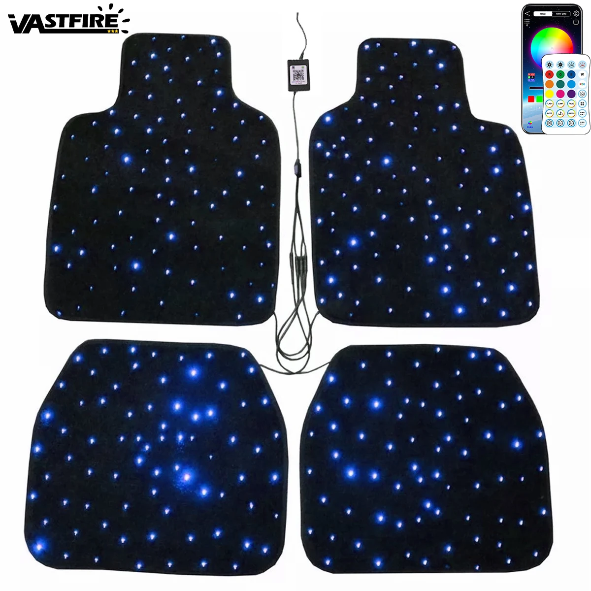 Starlight Floor Mats with App Control led Floor Starlight Design Anti-Slip Mats, Black Automotive Carpet for Cars, SUVs, Trucks
Starlight Floor Mats with App Control led Floor Starlight Design Anti-Slip Mats, Black Automotive Carpet for Cars, SUVs, Trucks