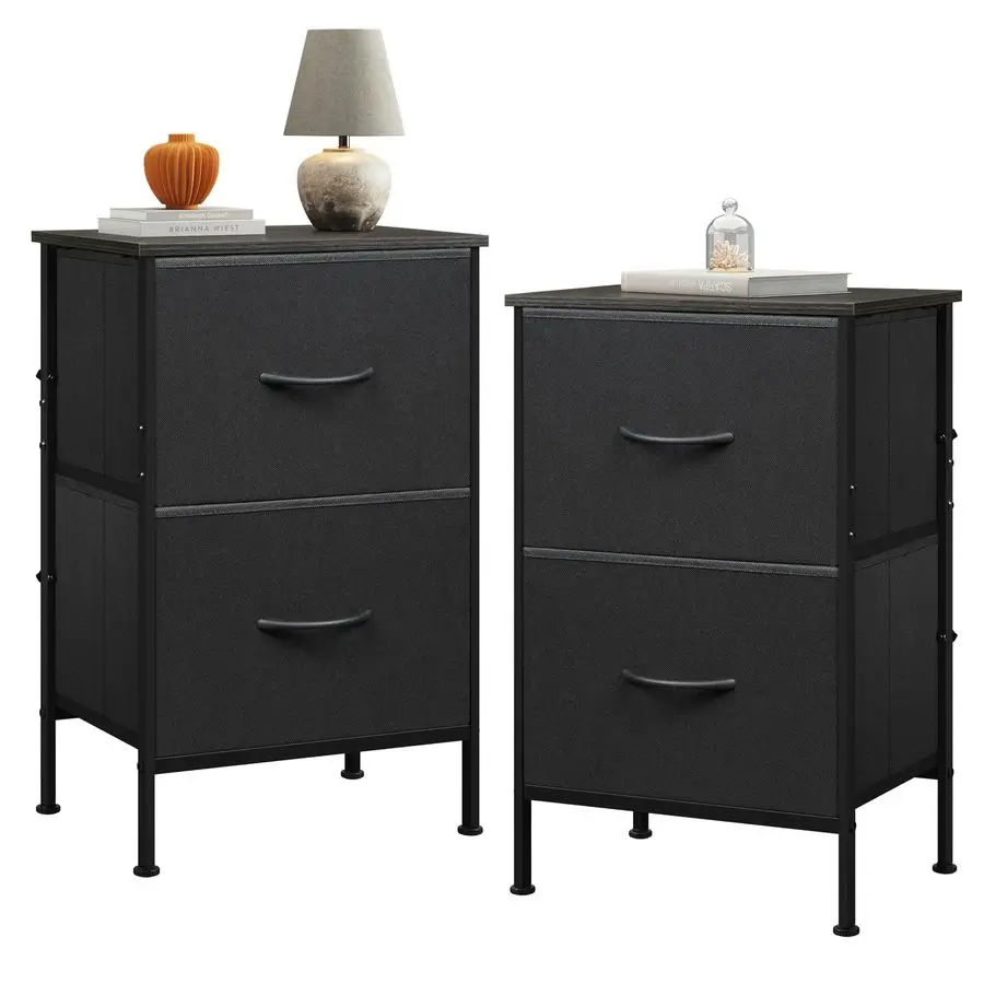 Nightstand Set of 2, 2 Drawer Dresser for Bedroom, Small Dresser with 2 Drawers, Bedside Furniture, Night Stand, End Table with
Nightstand Set of 2, 2 Drawer Dresser for Bedroom, Small Dresser with 2 Drawers, Bedside Furniture, Night Stand, End Table with