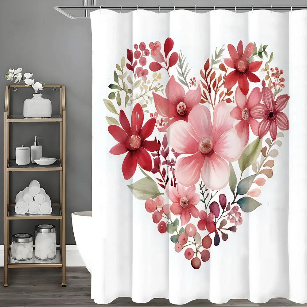 Занавеска для душа Love Flower Leaf, декоративная занавеска для душа в ванной комнате, водонепроницаемая занавеска для душа с крючками
Занавеска для душа Love Flower Leaf, декоративная занавеска для душа в ванной комнате, водонепроницаемая занавеска для душа с крючками