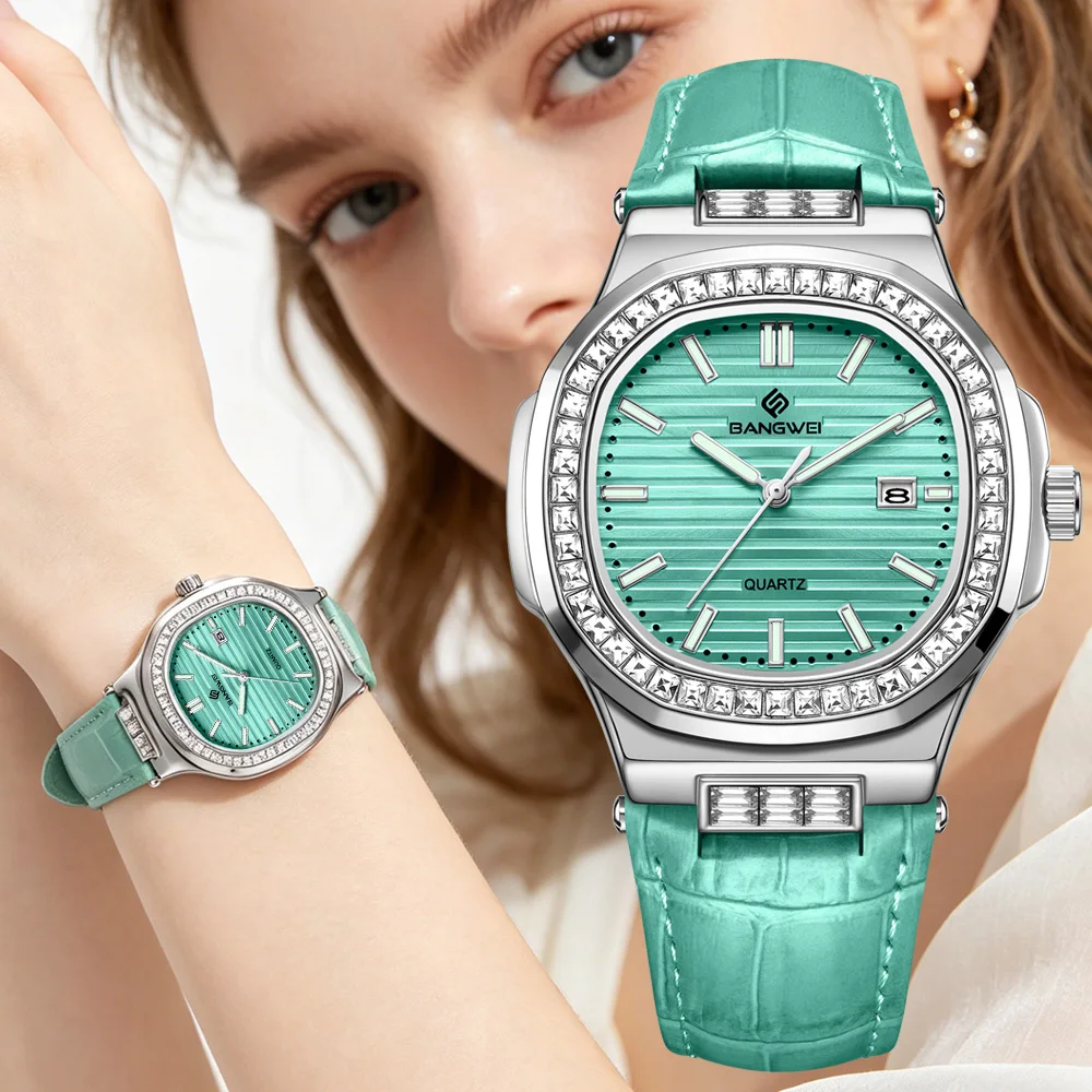 BANGWEI New Fashion Elegant Luxury Quartz Woman Watch Simple Dial Diamond Retro Leather Date Waterproof Luminous Women's Watches
BANGWEI New Fashion Elegant Luxury Quartz Woman Watch Simple Dial Diamond Retro Leather Date Waterproof Luminous Women's Watches