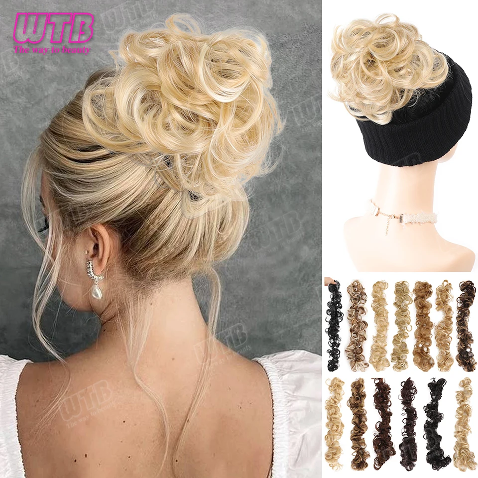 Synthetic Messy Scrunchies Elastic Hair Band Women's Wavy Twisted Buns Hair Long Chignon Golden Buns Hairpiece For Women
Synthetic Messy Scrunchies Elastic Hair Band Women's Wavy Twisted Buns Hair Long Chignon Golden Buns Hairpiece For Women