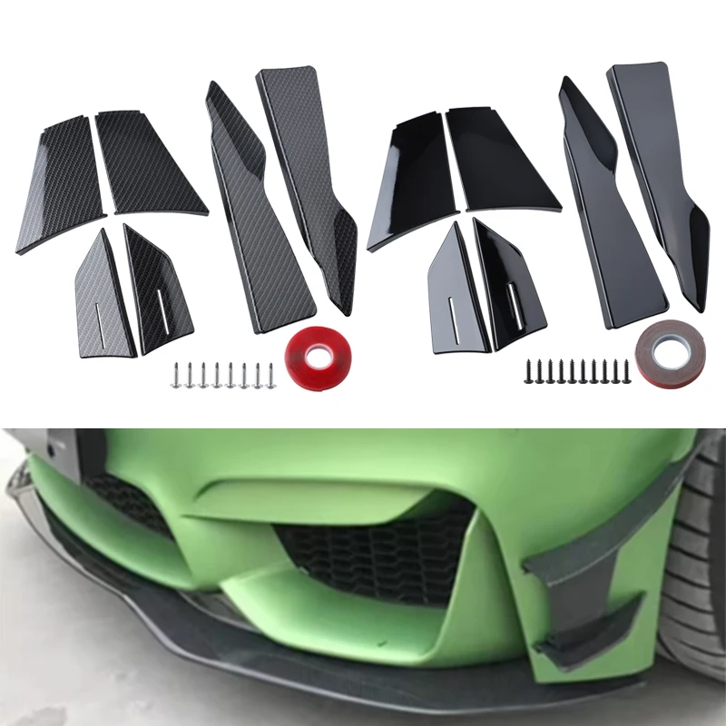 Накладки-сплиттеры на бампер (6 шт.), глянцевые черные, под карбон, для стайлинга автомобиля
Накладки-сплиттеры на бампер (6 шт.), глянцевые черные, под карбон, для стайлинга автомобиля