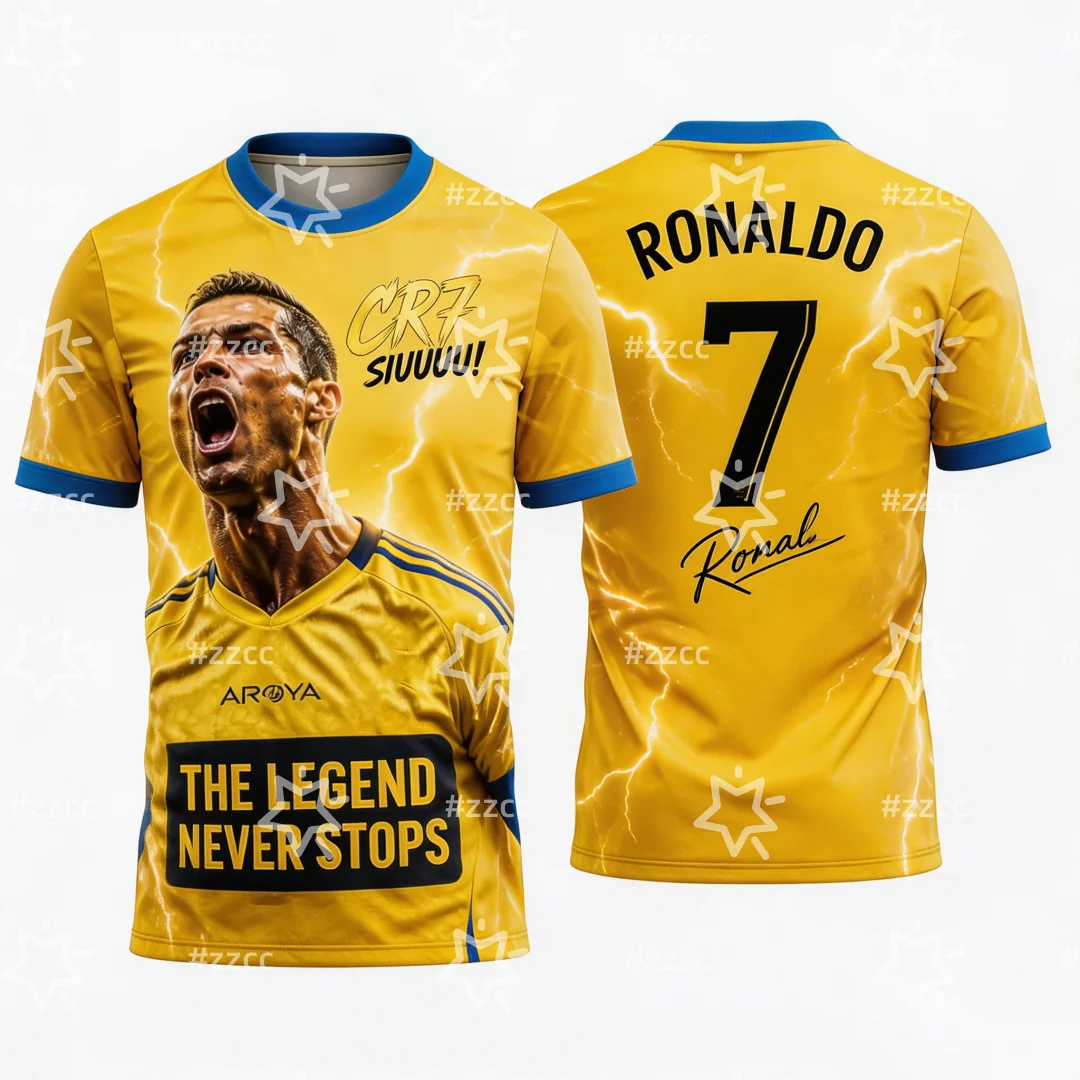 2026 Ronaldo commemorative No.7 football jersey Match & Training Kit Summer Sports Men's T-Shirt Kid's Clothing Tee Woman
2026 Ronaldo commemorative No.7 football jersey Match & Training Kit Summer Sports Men's T-Shirt Kid's Clothing Tee Woman 