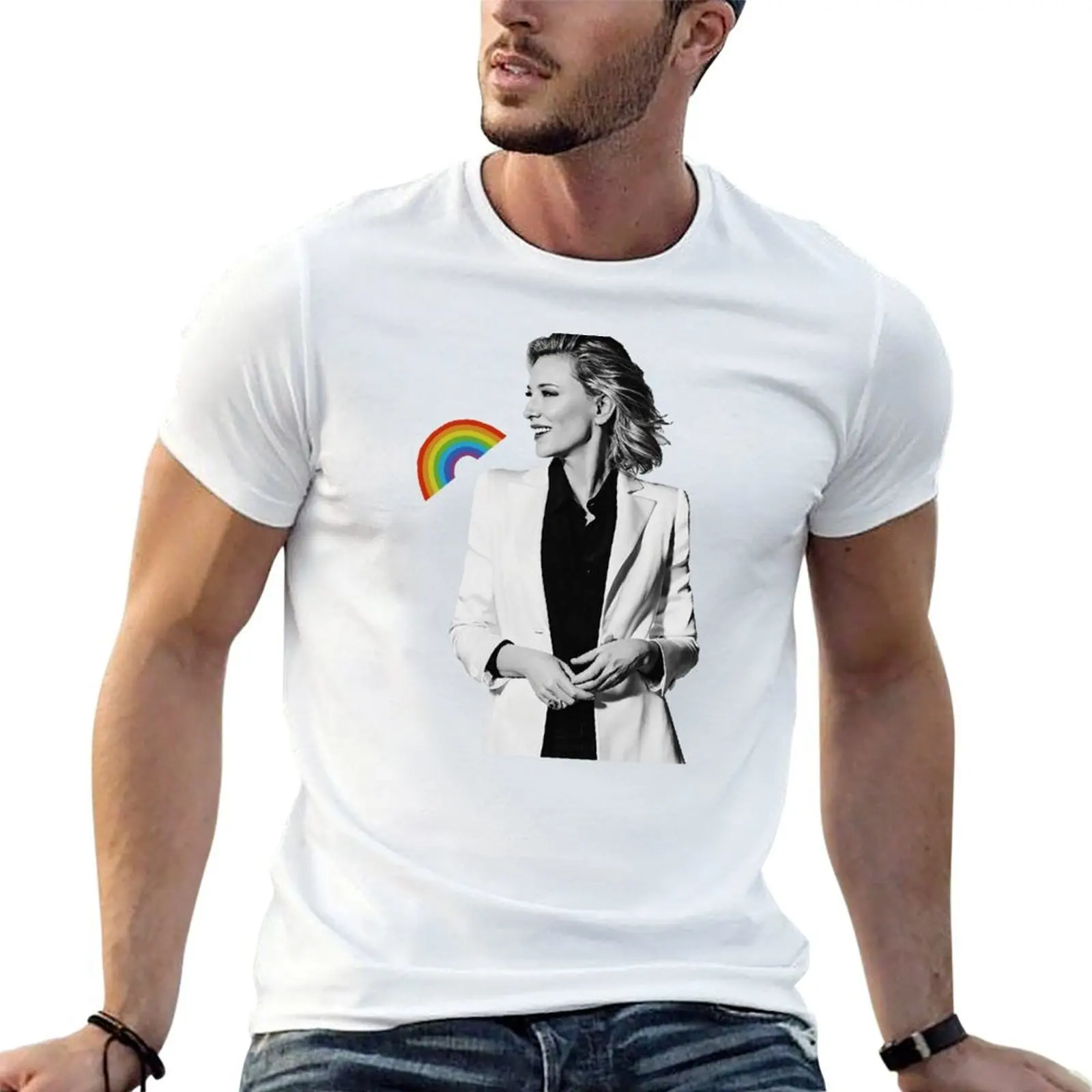 Cate Blanchett - Rainbow T-Shirt funny t shirts dark humor t shirt man casual anime tshirt T-Shirt
Cate Blanchett - Rainbow T-Shirt funny t shirts dark humor t shirt man casual anime tshirt T-Shirt