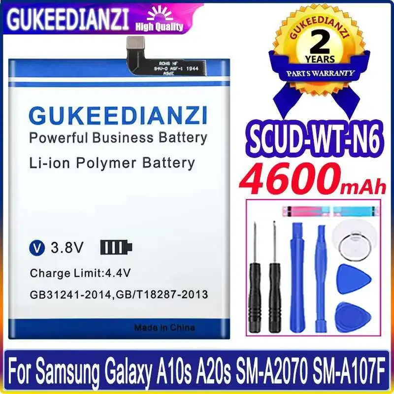 Высокоэффективный аккумулятор для мобильного телефона Samsung Galaxy A10s A20s SM-A2070 SM-A107F 4600 мАч Scud-WT-N6
Высокоэффективный аккумулятор для мобильного телефона Samsung Galaxy A10s A20s SM-A2070 SM-A107F 4600 мАч Scud-WT-N6