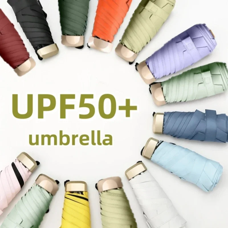 UPF50 + мини-зонт от солнца, маленький карманный зонт от дождя, дорожный зонт, виниловый складной зонт, защита от ультрафиолета, козырек от солнца, карманный зонтик, капсула
UPF50 + мини-зонт от солнца, маленький карманный зонт от дождя, дорожный зонт, виниловый складной зонт, защита от ультрафиолета, козырек от солнца, карманный зонтик, капсула