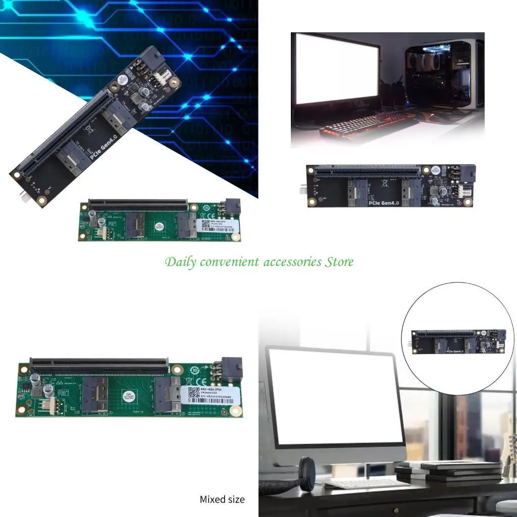 97QB PCIe4.0 to SFF-8654 Conversion Board Suport PCIE X16 Slot for NVMe SSD Fast
97QB PCIe4.0 to SFF-8654 Conversion Board Suport PCIE X16 Slot for NVMe SSD Fast