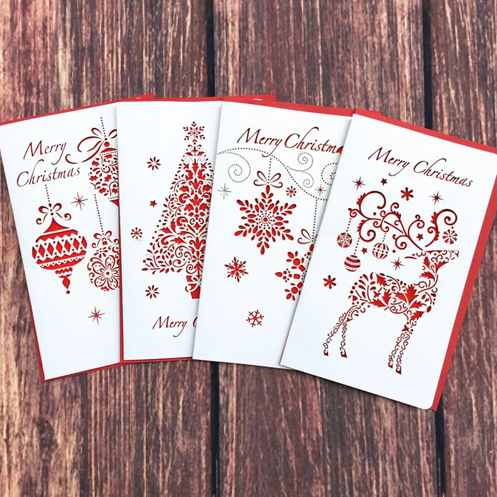 4 PCS Scented Greeting Card Christmas Creative Small Cards Festival Hollow Out Half-fold
4 PCS Scented Greeting Card Christmas Creative Small Cards Festival Hollow Out Half-fold