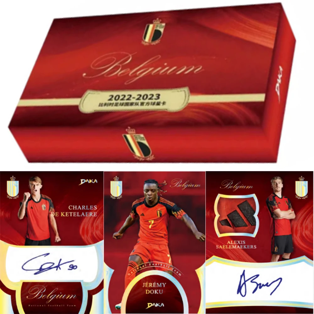 Genuine DAKA 2023 Season Belgium National Football Team Official Player Cards Star Collectible Card Toys Gift
Genuine DAKA 2023 Season Belgium National Football Team Official Player Cards Star Collectible Card Toys Gift