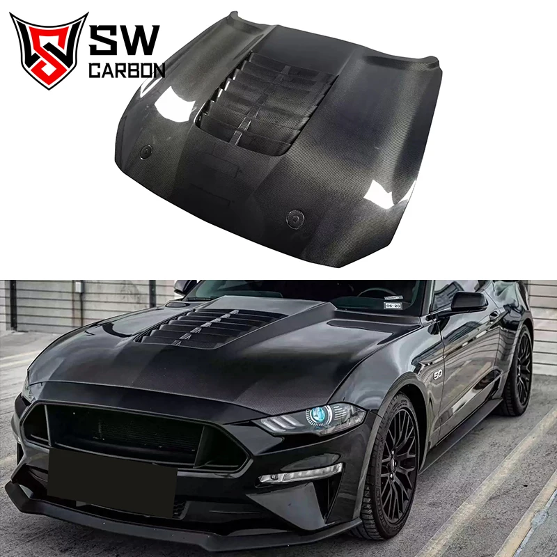 Mustang Carbon Fiber GT500 Style Front Hood For Ford Mustang Coupe Front Engine Valve Cover Air Bonnet 2015-2021 Body kit
Mustang Carbon Fiber GT500 Style Front Hood For Ford Mustang Coupe Front Engine Valve Cover Air Bonnet 2015-2021 Body kit