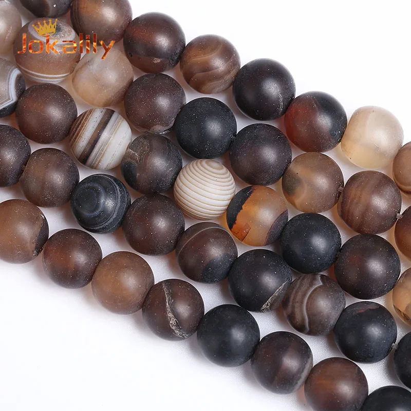 Dull Polish Matte Brown Striped Agates Beads Natural Stone Round Beads for Jewelry Making Diy Bracelets Necklaces 4 6 8 10 12mm
Dull Polish Matte Brown Striped Agates Beads Natural Stone Round Beads for Jewelry Making Diy Bracelets Necklaces 4 6 8 10 12mm