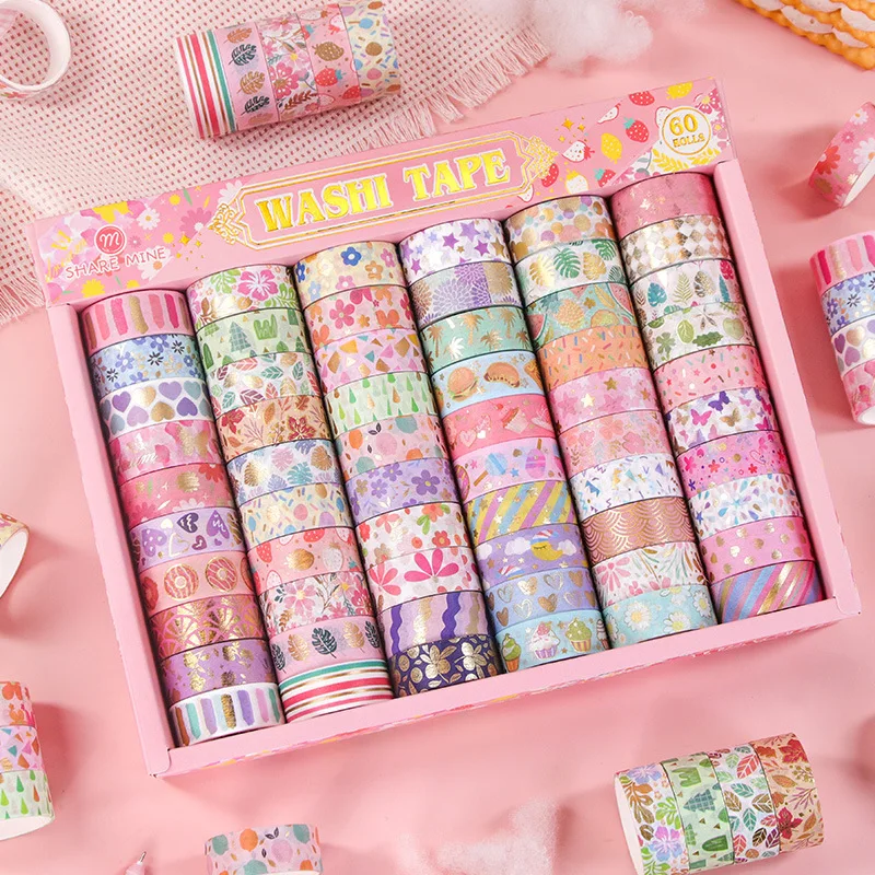 60 Roll Boxed Retro Hot Stamping Lace Washi Tape Decorative Masking Cute Scrapbooking Adhesive Office School Stationery Supplie
60 Roll Boxed Retro Hot Stamping Lace Washi Tape Decorative Masking Cute Scrapbooking Adhesive Office School Stationery Supplie