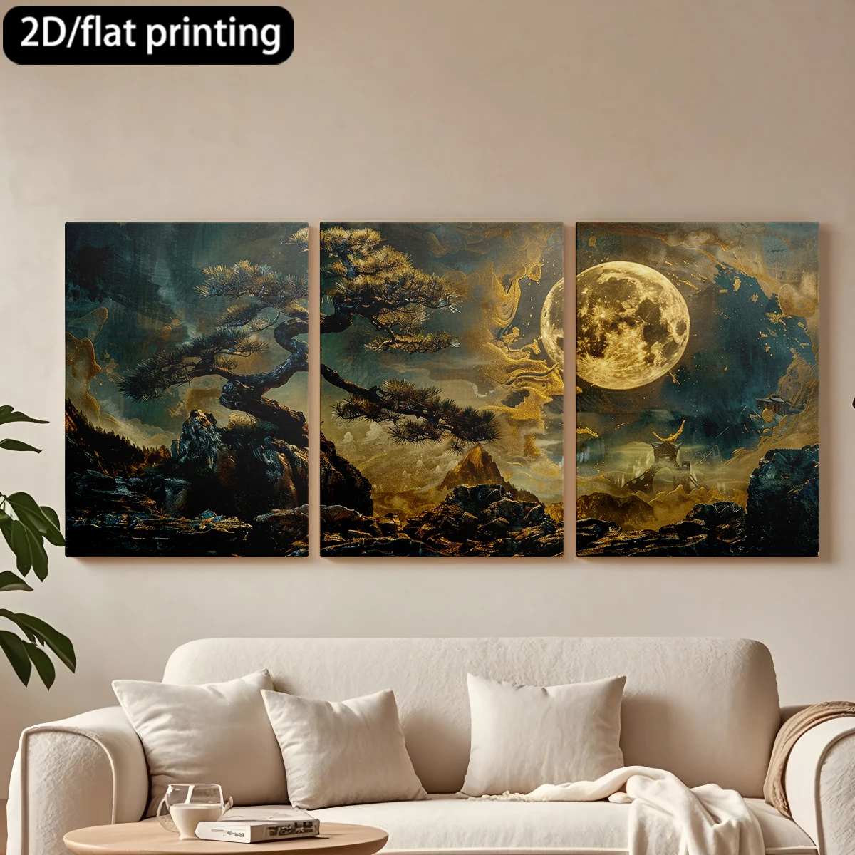 3pc wooden frame canvas decorative paintingMajestic pine tree, full moon.Corridor bedroom decoration
3pc wooden frame canvas decorative paintingMajestic pine tree, full moon.Corridor bedroom decoration