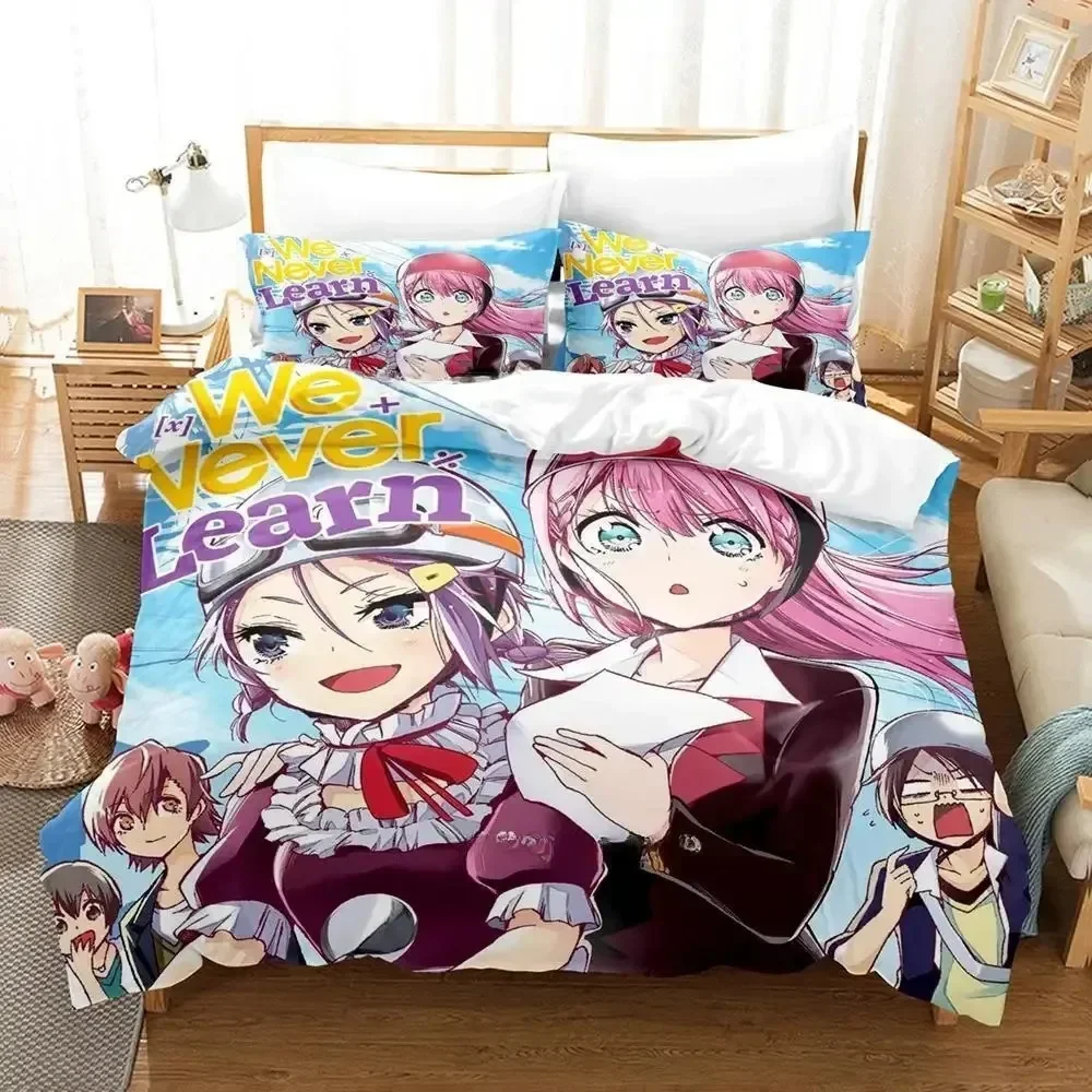 We Never Learn Bedding Set Printed Bed Set With Pillowcase Bed Duvet Cover Soft Queen King Size Bedclothes Home Anime Kawaii Bed 
We Never Learn Bedding Set Printed Bed Set With Pillowcase Bed Duvet Cover Soft Queen King Size Bedclothes Home Anime Kawaii Bed