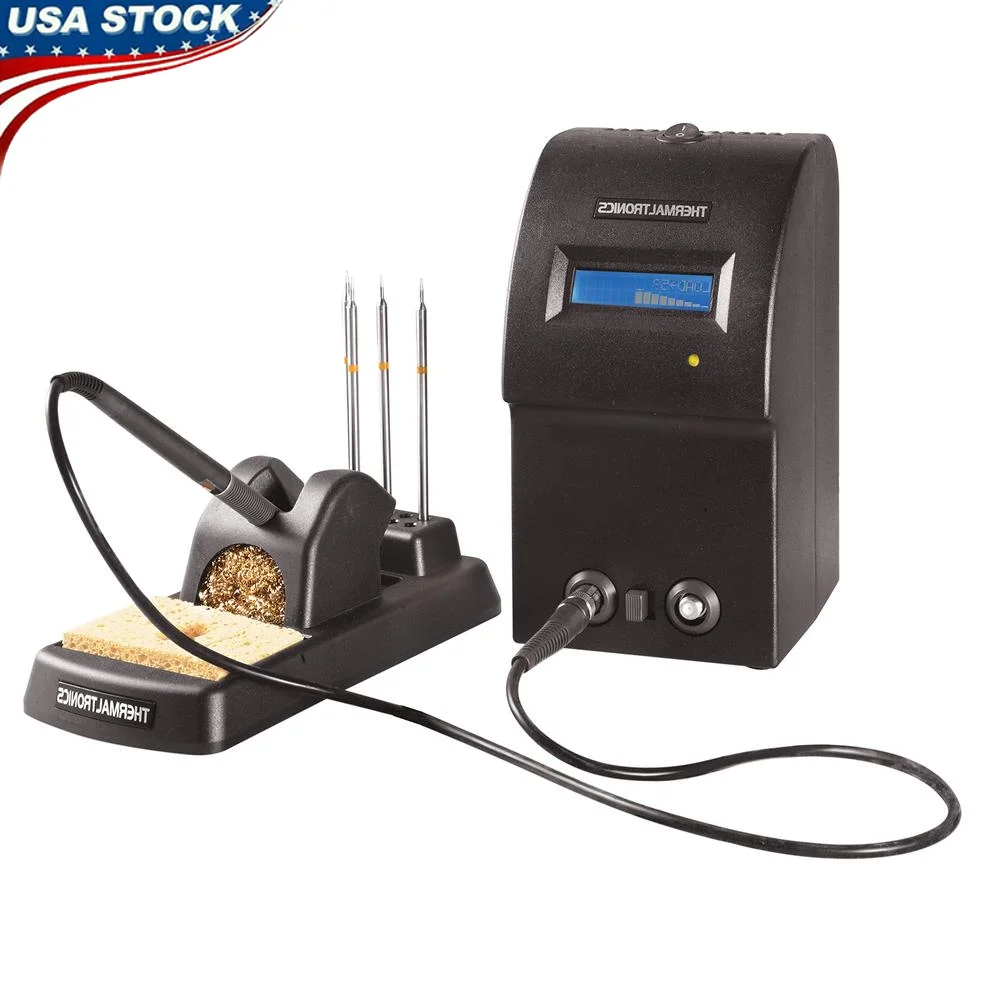 Soldering System TMT-9000S-1 Soldering Iron LCD Display High Thermal Recovery Dual Ports 110V Portable Workstation Tools
Soldering System TMT-9000S-1 Soldering Iron LCD Display High Thermal Recovery Dual Ports 110V Portable Workstation Tools