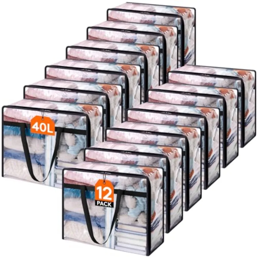 1 Pack Clear Clothes Storage Bags, 0L Plastic Blanket Storage Bag, Vinyl Foldable Moving Bags with Zipper, Closet Organizers an
1 Pack Clear Clothes Storage Bags, 0L Plastic Blanket Storage Bag, Vinyl Foldable Moving Bags with Zipper, Closet Organizers an