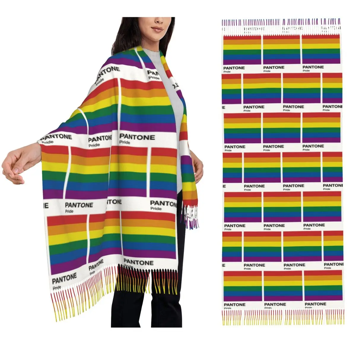 Pantone Prid шарф с кисточками шарфы женские мягкие теплые шали и накидки большая осенне-зимняя шаль
Pantone Prid шарф с кисточками шарфы женские мягкие теплые шали и накидки большая осенне-зимняя шаль