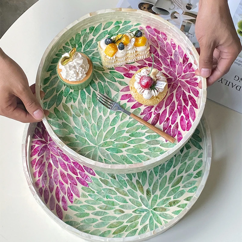 Morocco style Creative Handmade Round Coasters Color Shell Jewelry Storage Mosaic Decoration Colorful Cafe Tray
Morocco style Creative Handmade Round Coasters Color Shell Jewelry Storage Mosaic Decoration Colorful Cafe Tray
