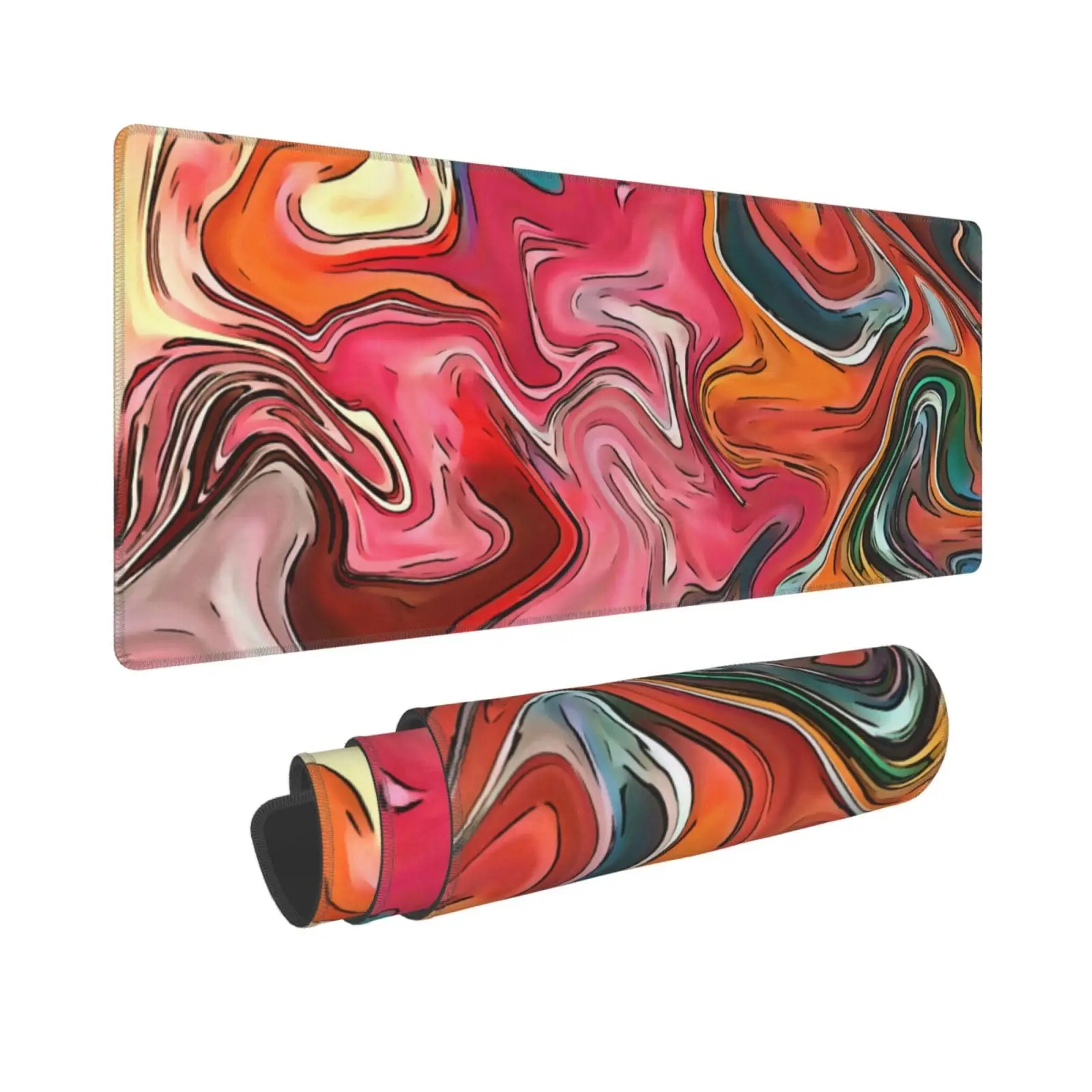 Abstract Red, Black, and White Marble Texture Liquid Marble Pattern Terrain Contour Gaming Mousepad Keyboard Non-slip Rubber Mat
Abstract Red, Black, and White Marble Texture Liquid Marble Pattern Terrain Contour Gaming Mousepad Keyboard Non-slip Rubber Mat