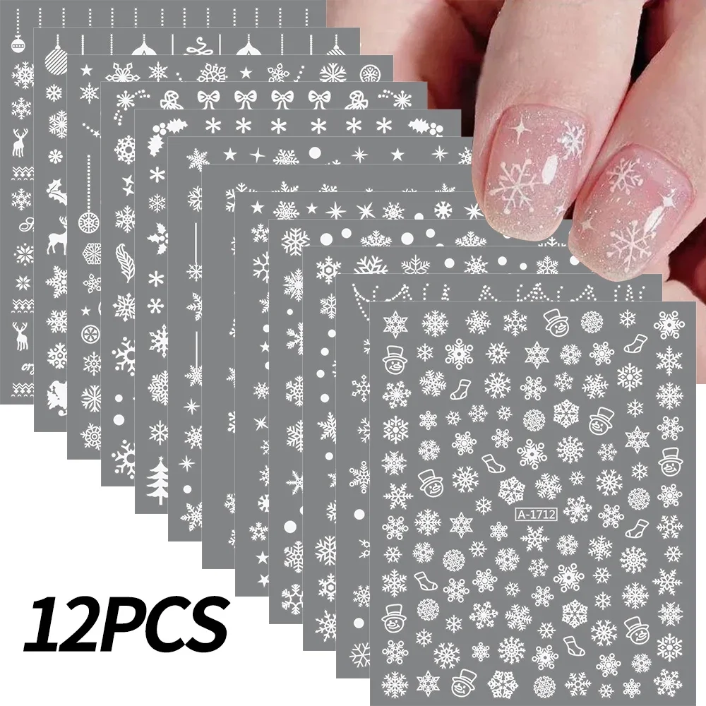 12Pcs Christmas Snowflakes Nail Art Stickers Laser Gold/Silver/White/Luminous Winter Adhesive Slider Xams Snow Flowers Decals *&
12Pcs Christmas Snowflakes Nail Art Stickers Laser Gold/Silver/White/Luminous Winter Adhesive Slider Xams Snow Flowers Decals *&