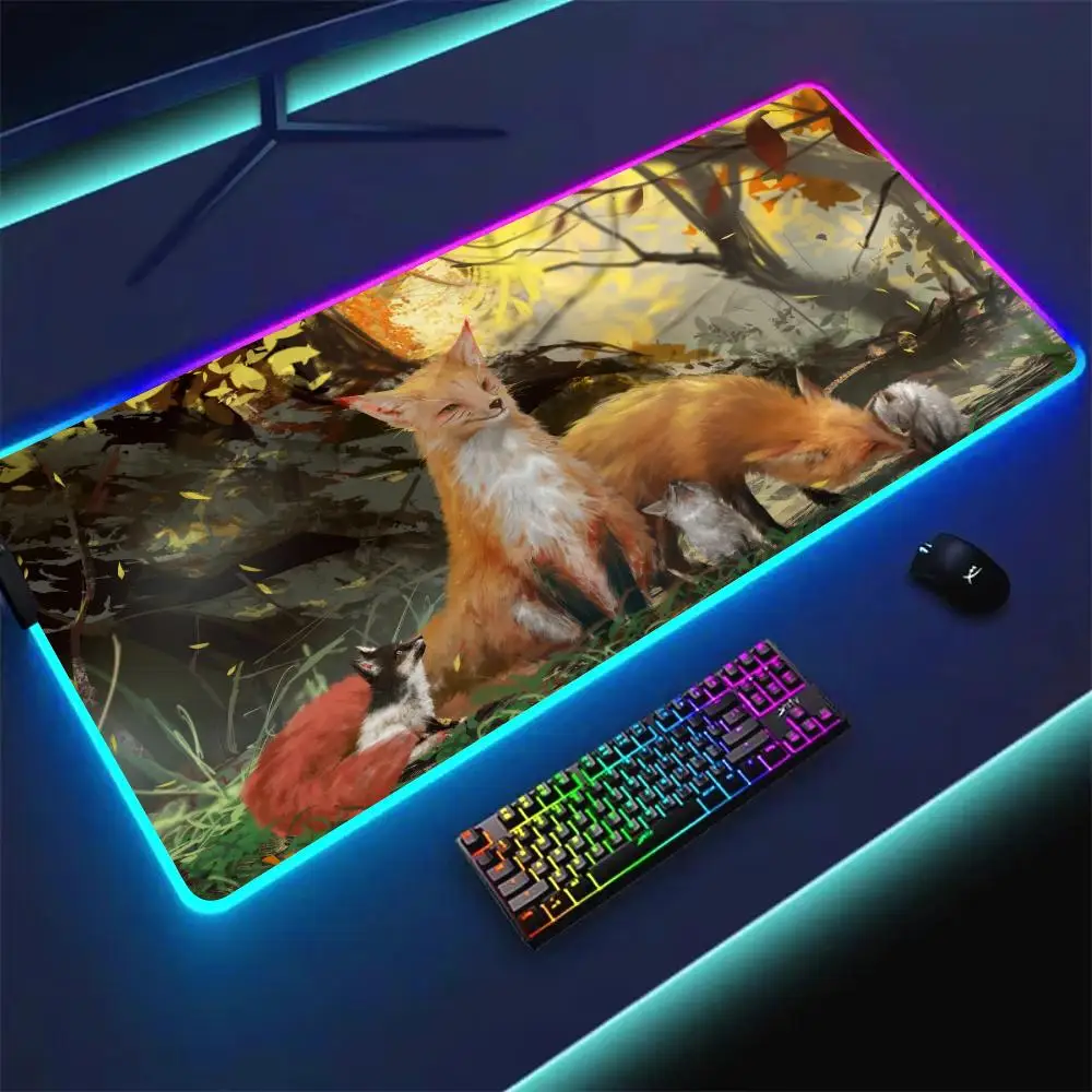 RGB Mouse pad Cute animal illustrations gaming mat rubber anti-slip Desk Mat LED glow Gaming keypad mousepad pc accessories
RGB Mouse pad Cute animal illustrations gaming mat rubber anti-slip Desk Mat LED glow Gaming keypad mousepad pc accessories