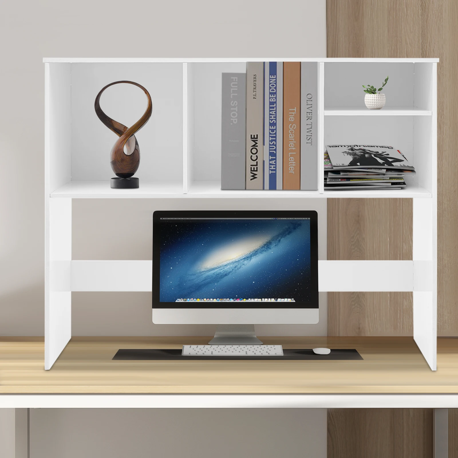 Double Layered Desktop Storage Rack Office Desk Bookshelf Holder Desk Book Organizer With 4 Compartments for Home Office
Double Layered Desktop Storage Rack Office Desk Bookshelf Holder Desk Book Organizer With 4 Compartments for Home Office
