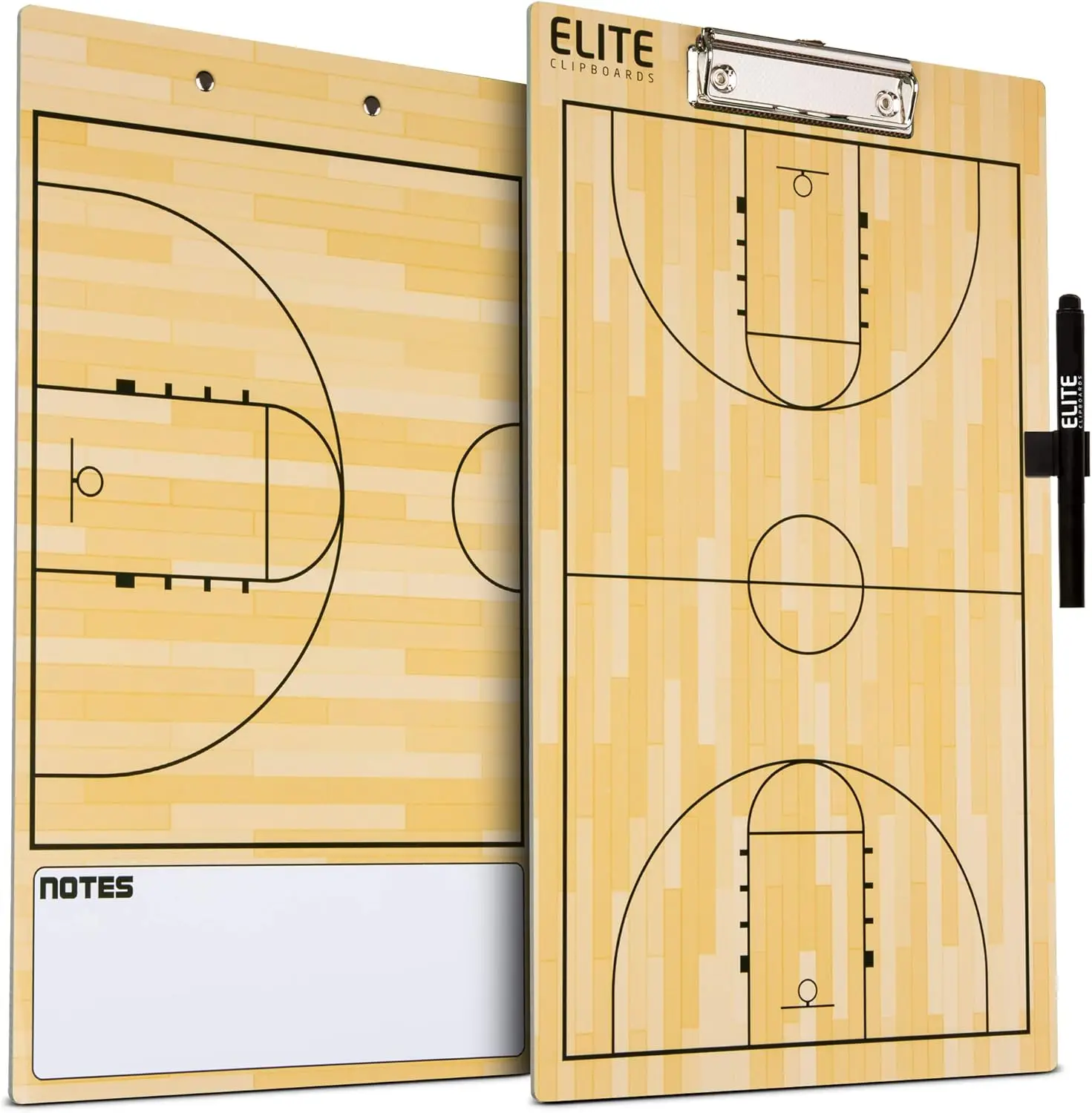 Dry Erase Coaches Clipboard for Basketball, Soccer, Football, Volleyball - Full Color Double Sided with Marker and Clip
Dry Erase Coaches Clipboard for Basketball, Soccer, Football, Volleyball - Full Color Double Sided with Marker and Clip