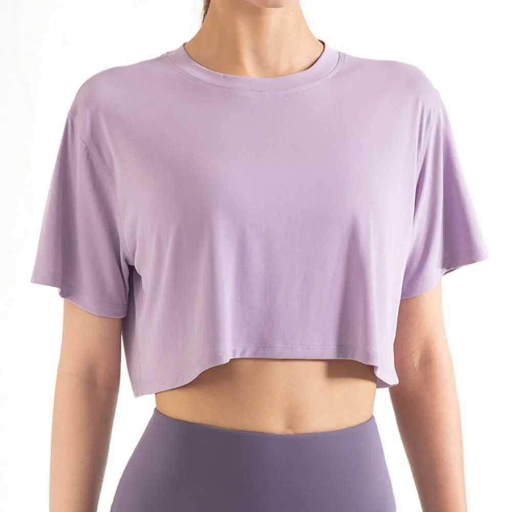 Loose Fit Yoga Sports Tops Short-Sleeved Breathable Exercise Crop Top Quick-Drying Comfortable Fitness Clothes Female/Women
Loose Fit Yoga Sports Tops Short-Sleeved Breathable Exercise Crop Top Quick-Drying Comfortable Fitness Clothes Female/Women