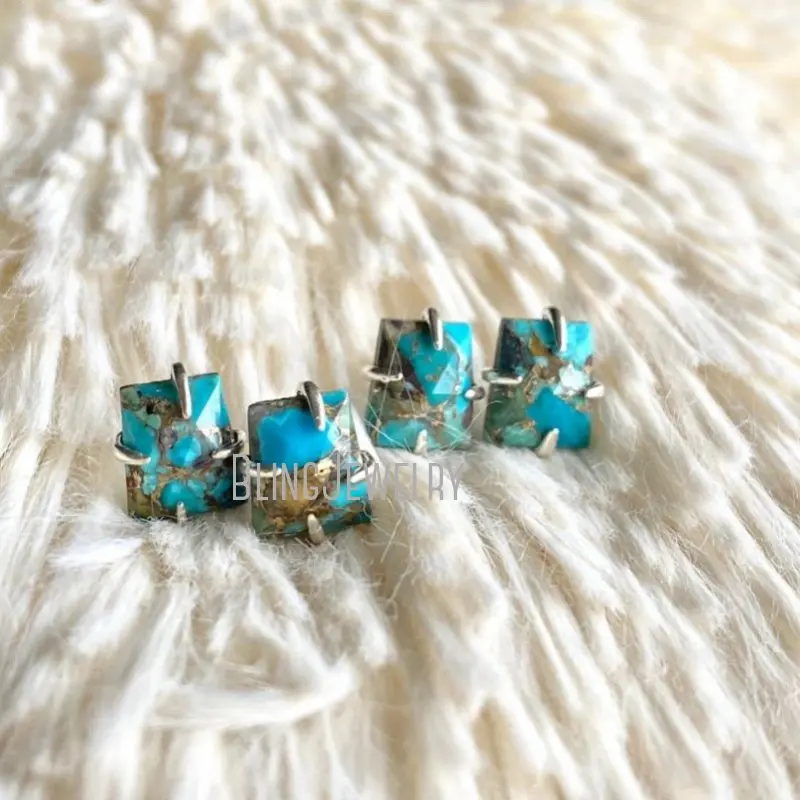 Danity Minimal Natural Stone Prong Set Turquoise Jewelry Stainless Steel Stud Aesthetic Women's Earrings Bridesmaids Gift
Danity Minimal Natural Stone Prong Set Turquoise Jewelry Stainless Steel Stud Aesthetic Women's Earrings Bridesmaids Gift
