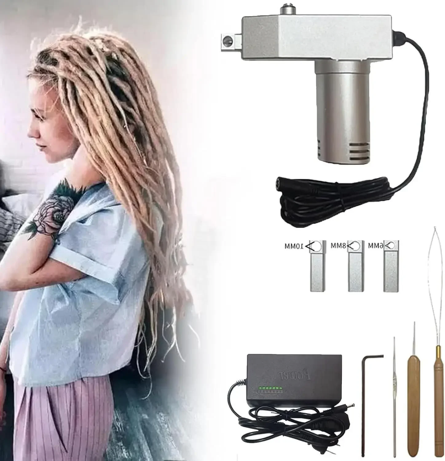 Dreadlock Maker, Electric Dreadlock Crochet Braids Hair Making Machine, Instant Dreadlock Machine for Locs
Dreadlock Maker, Electric Dreadlock Crochet Braids Hair Making Machine, Instant Dreadlock Machine for Locs